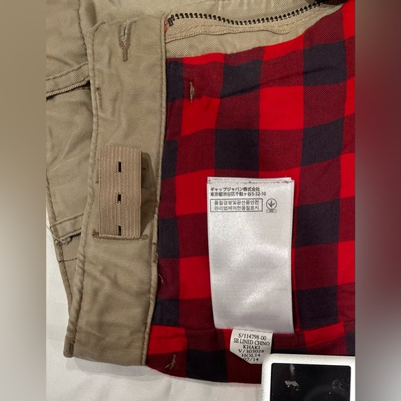 Gapkids Fleece Lined Khaki Pants with Adjustable Waist Boy Sz12 Regular - Picture 9 of 16